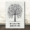 Frank Wilson Do I Love You (Indeed I Do) Music Script Tree Song Lyric Print