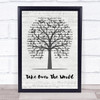 The Courteeners Take Over The World Music Script Tree Song Lyric Print