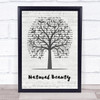 Neil Young Natural Beauty Music Script Tree Song Lyric Print