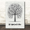 Shaggy It Wasn't Me Music Script Tree Song Lyric Print