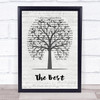 Tina Turner The Best Music Script Tree Song Lyric Print