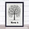 Alanis Morissette Thank U Music Script Tree Song Lyric Print