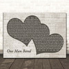 Old Dominion One Man Band Landscape Music Script Two Hearts Song Lyric Print