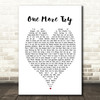 George Michael One More Try Heart Song Lyric Quote Print