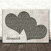 MercyMe Homesick Landscape Music Script Two Hearts Song Lyric Print