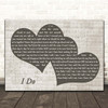 Paul Brandt I Do Landscape Music Script Two Hearts Song Lyric Print