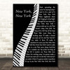 Frank Sinatra New York, New York Piano Song Lyric Print