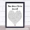 George Michael You Have Been Loved Heart Song Lyric Quote Print