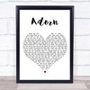 Miguel Adorn Heart Song Lyric Quote Print