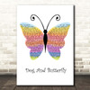 Heart Dog And Butterfly Rainbow Butterfly Song Lyric Print