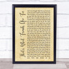 Dionne Warwick That's What Friends Are For Rustic Script Song Lyric Print