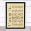 Sara Evans I Could Not Ask For More Rustic Script Song Lyric Print