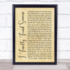 Barbra Streisand ft Bryan Adams I Finally Found Someone Rustic Script Song Lyric Print