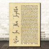 Nine Inch Nails We're In This Together Rustic Script Song Lyric Print