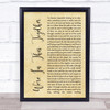 Nine Inch Nails We're In This Together Rustic Script Song Lyric Print