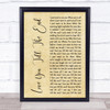The Pogues Love You 'Till The End Rustic Script Song Lyric Print