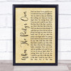 Billie Eilish When The Party's Over Rustic Script Song Lyric Print