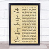 Michael Jackson One Day In Your Life Rustic Script Song Lyric Print