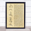 Brad Paisley He Didn't Have To Be Rustic Script Song Lyric Print