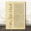 Chris Stapleton Outlaw State of Mind Rustic Script Song Lyric Print