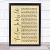 Stevie Wonder For Once In My Life Rustic Script Song Lyric Print