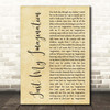 The Temptations Just My Imagination Rustic Script Song Lyric Print