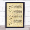 Ian Van Dahl Castles In The Sky Rustic Script Song Lyric Print