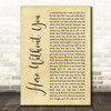 3 Doors Down Here Without You Rustic Script Song Lyric Print