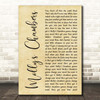 Kings Of Leon Molly's Chambers Rustic Script Song Lyric Print