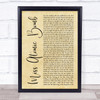 The Killers Miss Atomic Bomb Rustic Script Song Lyric Print