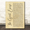 The Rifles The Great Escape Rustic Script Song Lyric Print