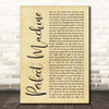 Starset Perfect Machine Rustic Script Song Lyric Print