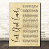 Aaron Lewis Lost And Lonely Rustic Script Song Lyric Print