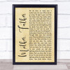 Journey Mother, Father Rustic Script Song Lyric Print