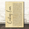 Jack's Mannequin Casting Lines Rustic Script Song Lyric Print