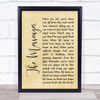 Linkin Park The Messenger Rustic Script Song Lyric Print