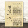 Ben Folds The Luckiest Rustic Script Song Lyric Print