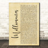 The Script Millionaires Rustic Script Song Lyric Print