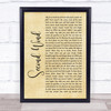 Maren Morris Second Wind Rustic Script Song Lyric Print