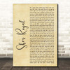 Tarrus Riley She's Royal Rustic Script Song Lyric Print