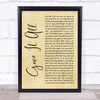 The Amity Affliction Give It All Rustic Script Song Lyric Print