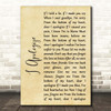 Billy Eckstine I Apologize Rustic Script Song Lyric Print