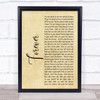 The Amity Affliction Forever Rustic Script Song Lyric Print