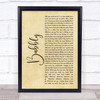 Colbie Caillat Bubbly Rustic Script Song Lyric Print