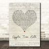 Keywest Apple Tree Hill Script Heart Song Lyric Print