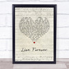 The Highwaymen Live Forever Script Heart Song Lyric Print