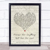 Dean Martin Promise Her Anything (But Give Her Love) Script Heart Song Lyric Print