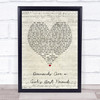 Marilyn Monroe Diamonds Are a Girl's Best Friend Script Heart Song Lyric Print