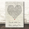 Tom Grennan Found What I've Been Looking For Script Heart Song Lyric Print