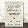 Tony Bennett I Left My Heart In San Francisco Script Heart Song Lyric Print